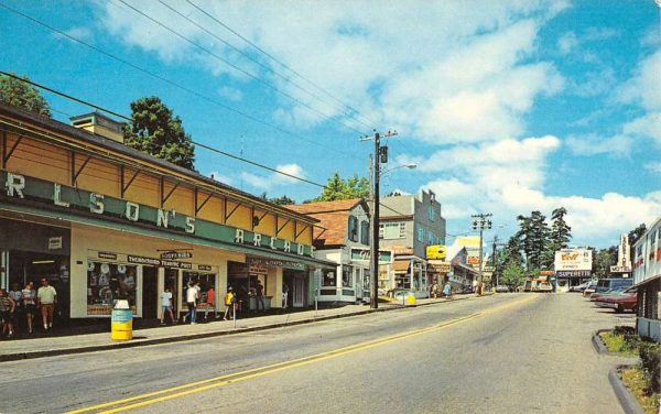 Lake Winnipesaukee New Hampshire Weirs Beach Street View Vintage 