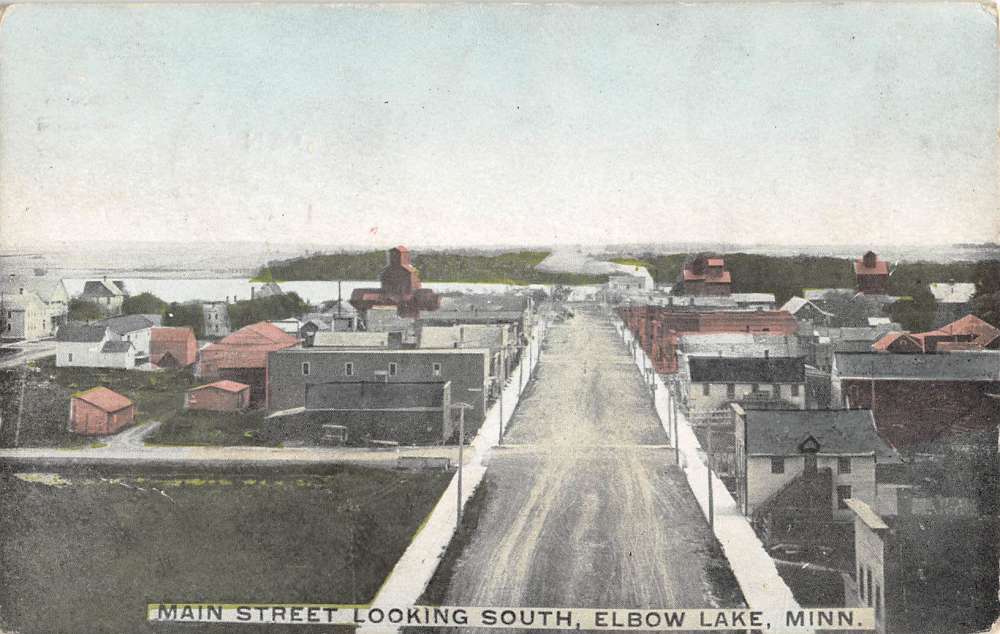 Elbow Lake Minnesota Main Street Looking South Antique Postcard K98681 ...