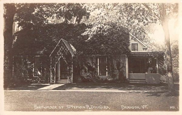 Brandon Vermont Douglas Birthplace Real Photo Antique Postcard K98992