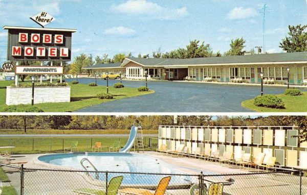 Massena New York Bobs Motel Multiview Vintage Postcard K99172