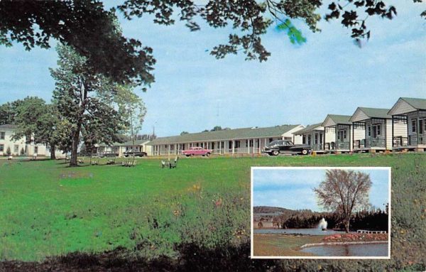 Richfield Springs New York Fountain View Motel Vintage Postcard K99204