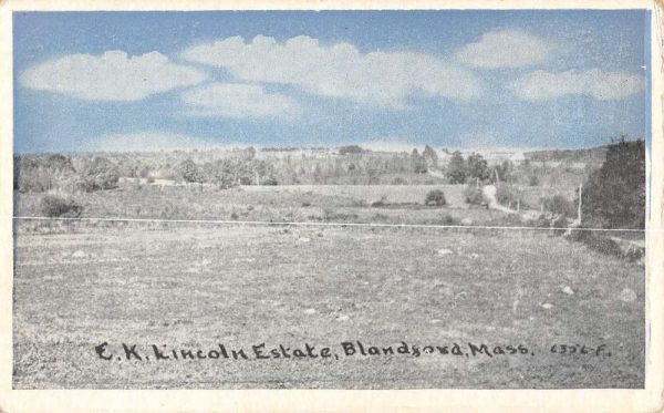 Blandford Massachusetts Lincoln Estate Scenic View Antique Postcard K99320