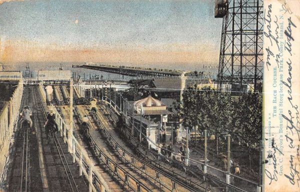 Coney Island New York Race Course Steeplchase Park Antique Postcard K99324