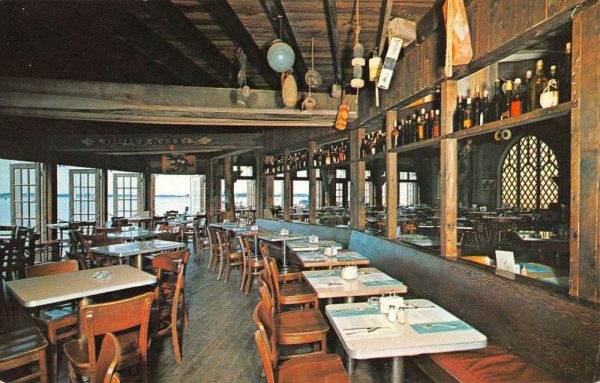 Cape Cod Massachusetts Landfall Restaurant Interior Vintage Postcard K99518