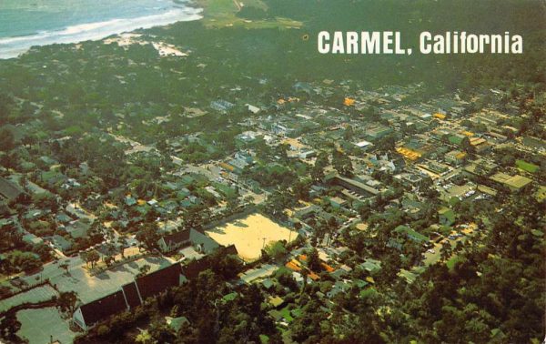 Carmel California Birdseye View Of City Vintage Postcard K99759