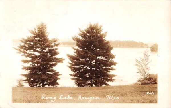 Haugen Wisconsin Long Lake Real Photo Antique Postcard K100302