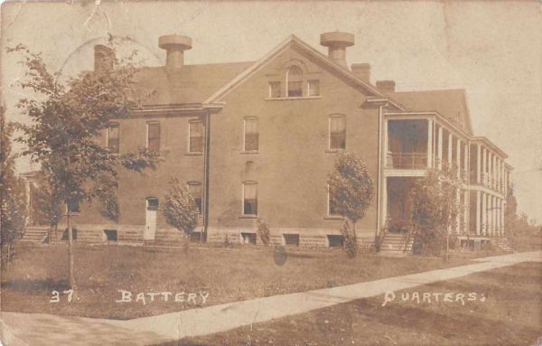 Battery Quarters Building Exterior Real Photo Antique Postcard J78058