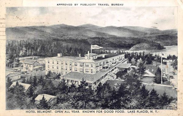 Lake Placid New York Hotel Belmont Birdseye View Antique Postcard K100710