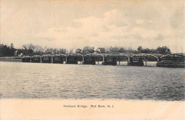 Red Bank New Jersey Hubbard Bridge Waterfront Antique Postcard K100790