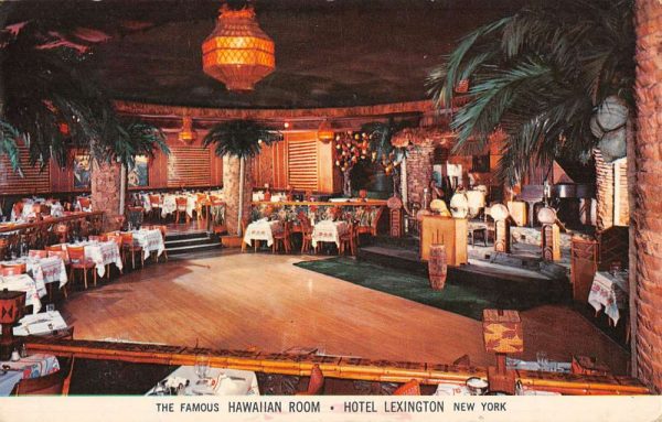 New York City Hotel Lexington Hawaiian Room Vintage Postcard K100866