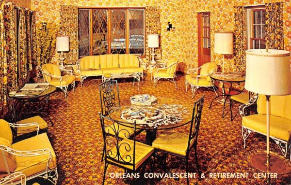 Orleans Massachusetts Convalescent Center Interior Vintage Postcard K100868