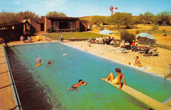 Amado Arizona Rex Ranch Pool View Vintage Postcard K100879