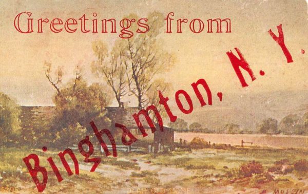 Binghamton New York Scenic Greeting Antique Postcard K101146