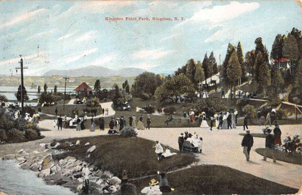 Kingston New York Point Park Birdseye View Antique Postcard K101548