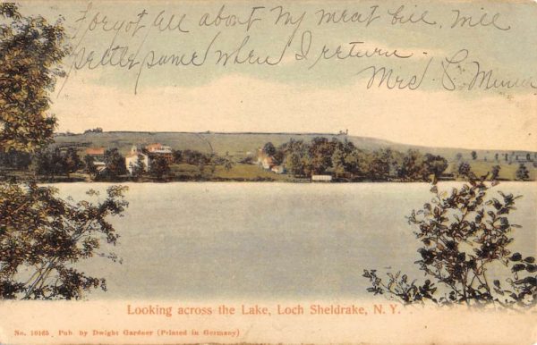 Loch Sheldrake New York Looking Across Lake Antique Postcard K101555