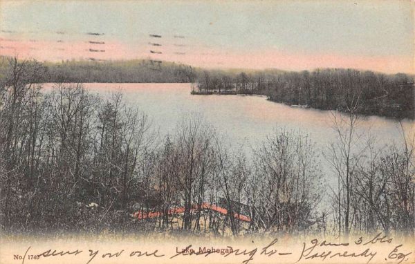 Lake Mohegan New York Scenic Waterfront View Antique Postcard K101567