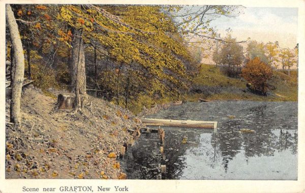 Grafton New York Scenic Waterfront Antique Postcard K101669