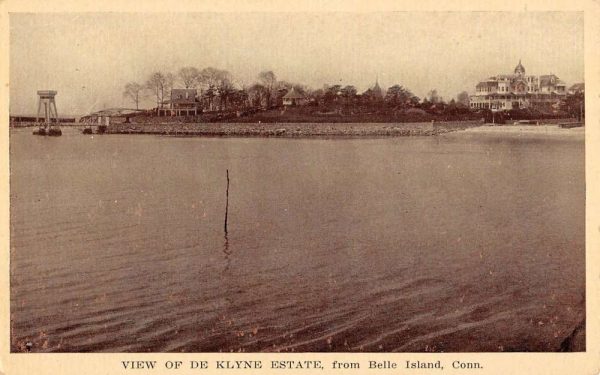 Belle Island Connecticut De Klyne Estate Waterfront Antique Postcard K101905