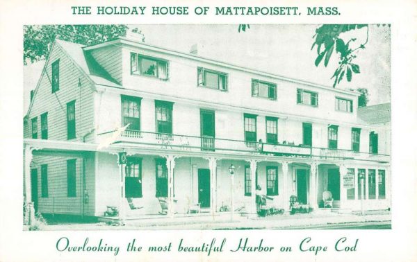 Mattapoisett Massachusetts Holiday House Street View Antique Postcard K102067