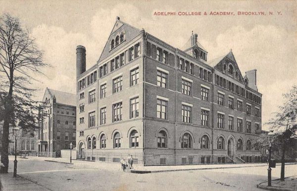 Brooklyn New York Adelphi College Street View Antique Postcard K102085