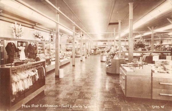 Fort Lewis Washington Main Post Exchange Real Photo Antique Postcard K102211