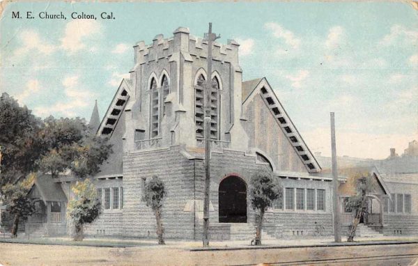 Colton California ME Church Antique Postcard J78980