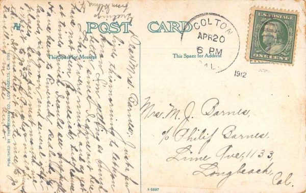 Colton California ME Church Antique Postcard J78980 - Image 2