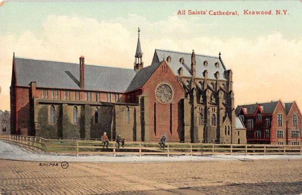 Kenwood New York All Saints' Cathedral Exterior Antique Postcard J79001