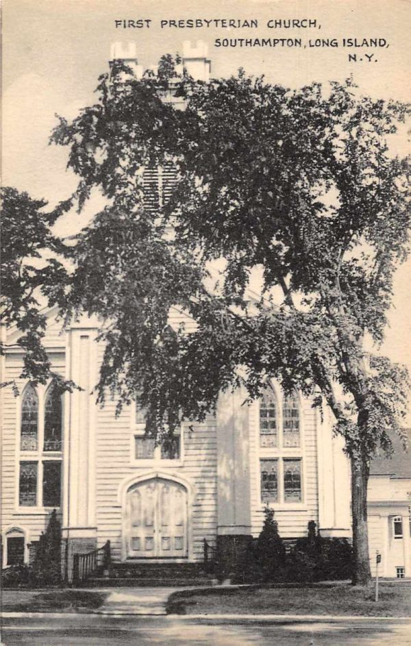 Southampton Long Island New York First Presbyterian Church Postcard J79006