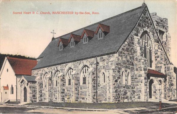 Manchester By The Sea Massachusetts Sacred Heart RC Church Postcard K102431