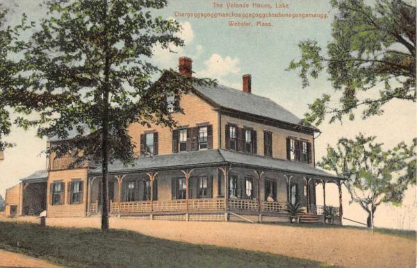 Webster Massachusetts Yolande House Lake Antique Postcard K102539