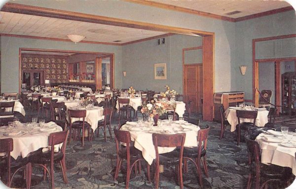 Spring Lake New Jersey Beau Rivage Restaurant Interior Vintage Postcard K102566