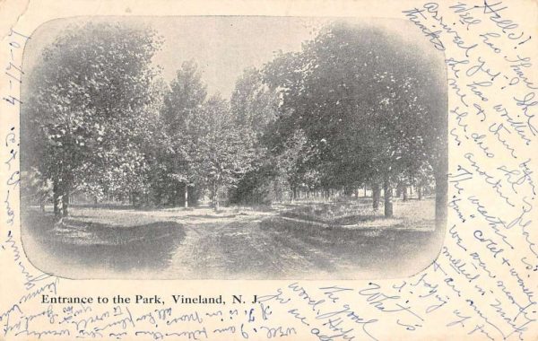 Veinland New Jersey Entrance To Park Scenic View Antique Postcard K103020