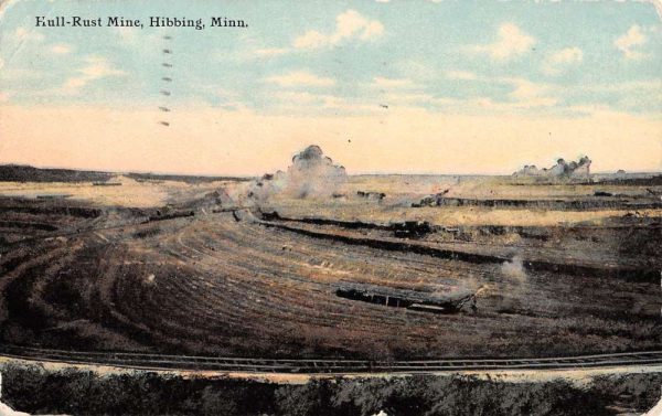 Hibbing Minnesota Hull Rust Mine Scenic View Antique Postcard K103054