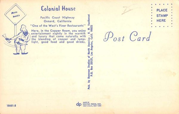 Oxnard California Colonial House Multiview Vintage Postcard K103096 - Image 2