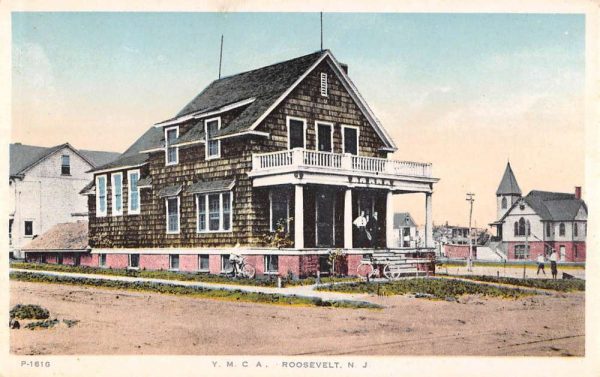 Roosevelt New Jersey YMCA Street View Antique Postcard K103148