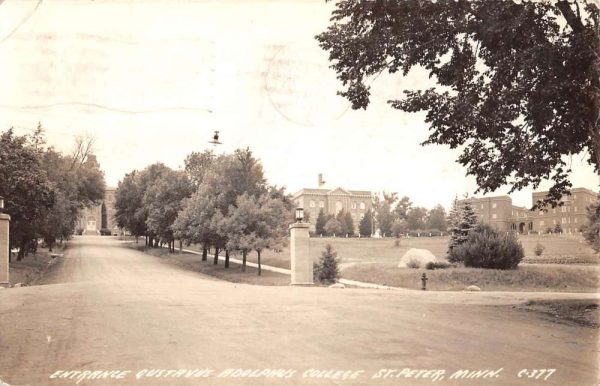 St Peter Minnesota Gutavus Adolphus College Real Photo Antique Postcard K103165