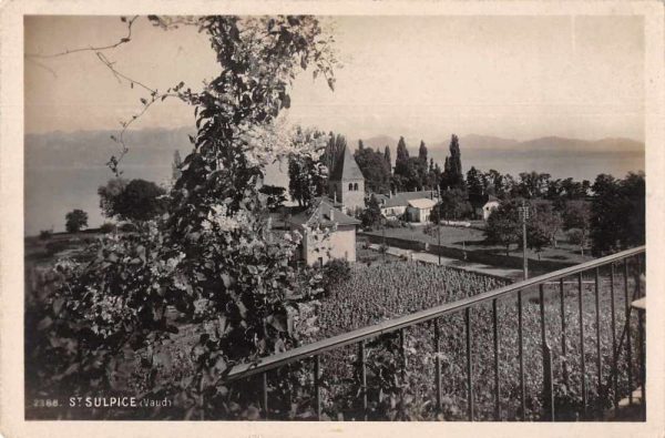 St Sulpice Switzerland Vaud Scenic View Real Photo Antique Postcard J79243