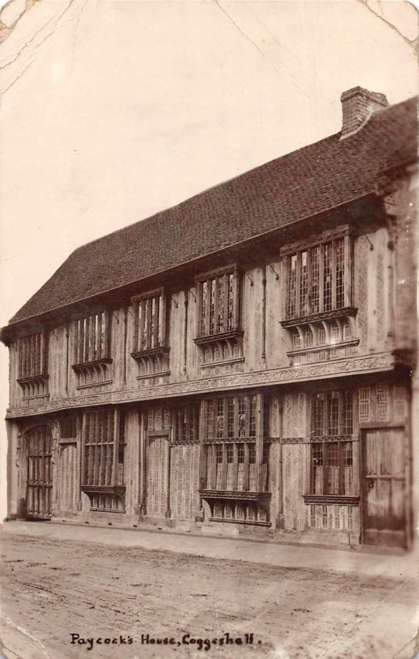 Coggeshall England Paycock's House Real Photo Antique Postcard J79246