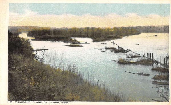 St Cloud Minnesota Thousand Island Waterfront Antique Postcard K103237