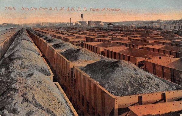 Proctor Minnesota Iron Ore Cars Yards Antique Postcard K103418