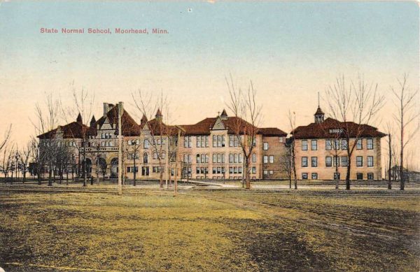 Moorhead Minnesota State Normal School Street View Antique Postcard K103421