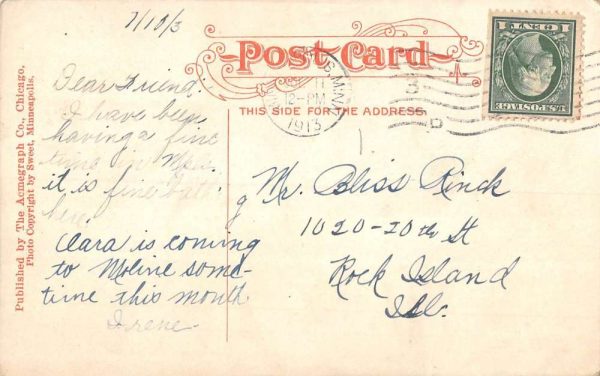 St Paul Minnesota White Bear Yacht Club Sail Boat Antique Postcard K103423 - Image 2