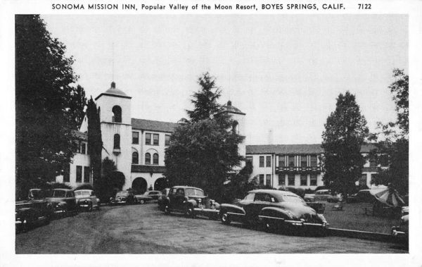 Boyes Springs California Sonoma Mission Inn Street View Antique Postcard K103593