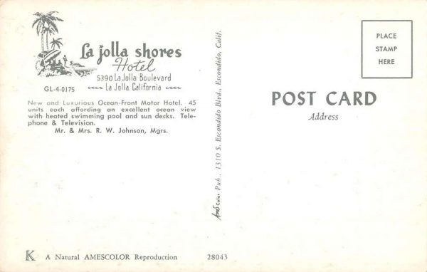 La Jolla California Shores Hotel Multiview Vintage Postcard K103681 - Image 2