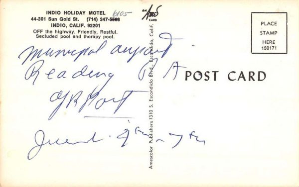 Indio California Holiday Motel Multiview Vintage Postcard K103682 - Image 2