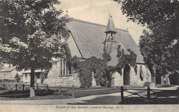 Lebanon Springs New York Church Of Our Saviour Exterior Antique Postcard K101302