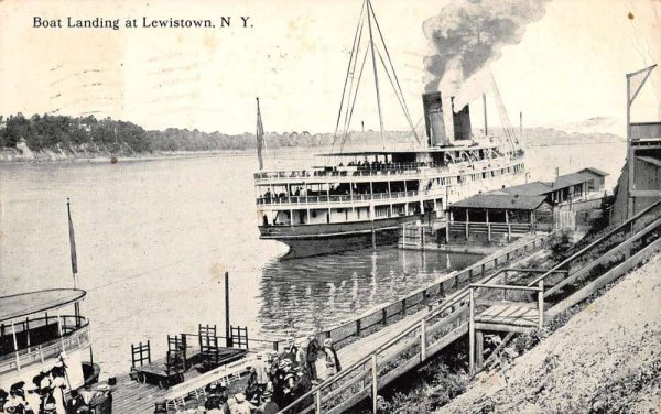 Lewistown New York Boat Landing Waterfront Antique Postcard K101363