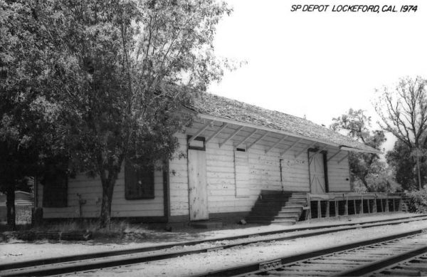 Lockeford California SP Railroad Depot Real Photo Vintage Postcard K103801