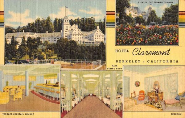 Berkeley California Hotel Claremont Multiview Antique Postcard K103919